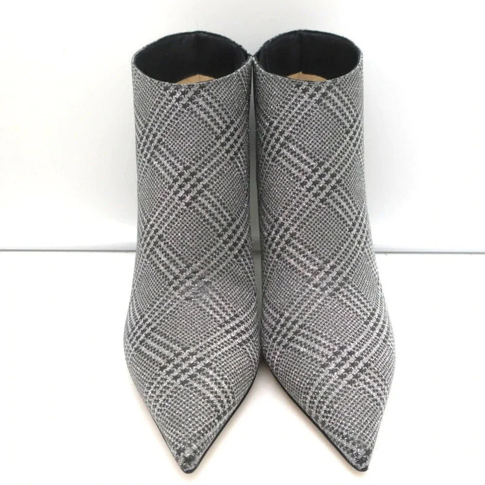 Jimmy Choo Marinda 65 Ankle Boots Silver Glitter Prince of Stars Size 37 NEW - Picture 4 of 10